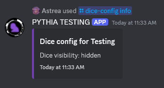 An example of a dice configuration.