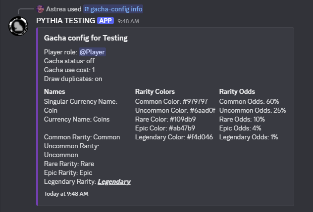 An example of a gacha configuration.