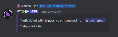 An example of removing a Truth Bullet.